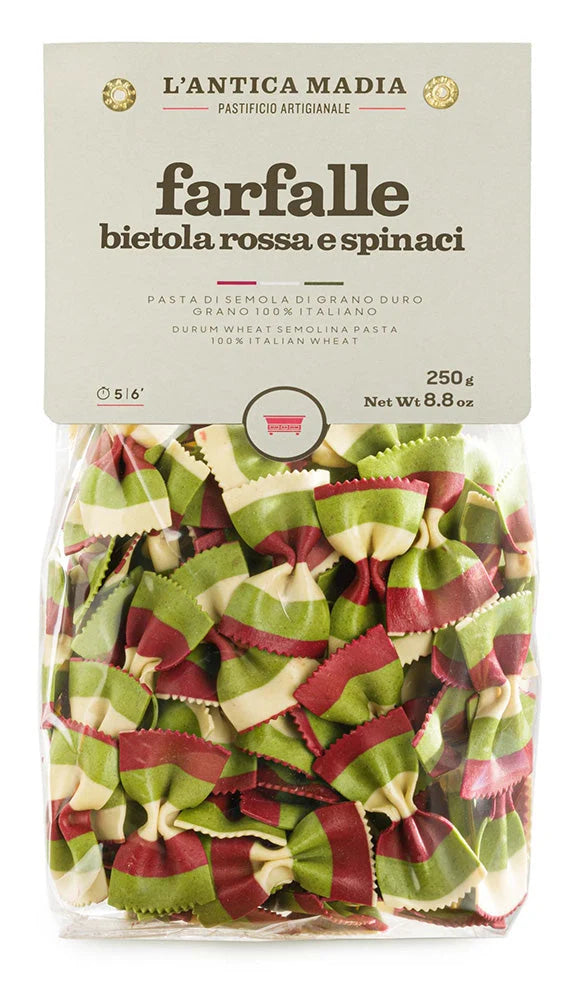 L'Antica Madia Farfalle with Red Beet & Spinach
