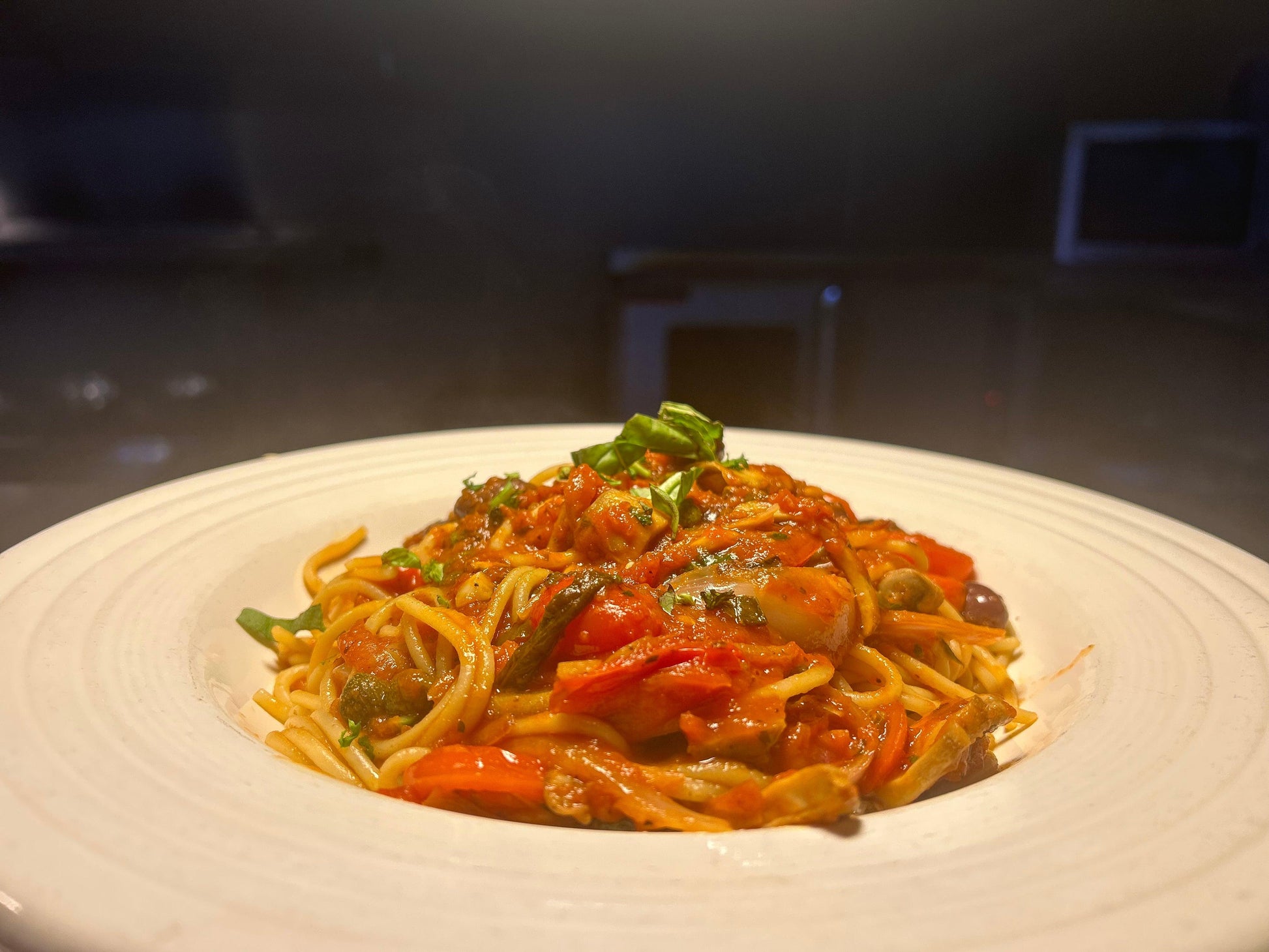 Spaghetti Puttanesca - Vincenzo's Kitchen