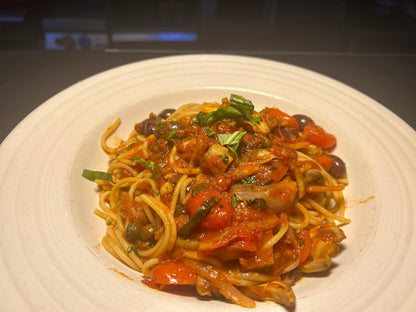 Spaghetti Puttanesca - Vincenzo's Kitchen